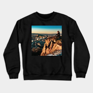 Edinburgh Girl At Sunset Crewneck Sweatshirt